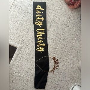 30th Birthday Sash and Crown Headband